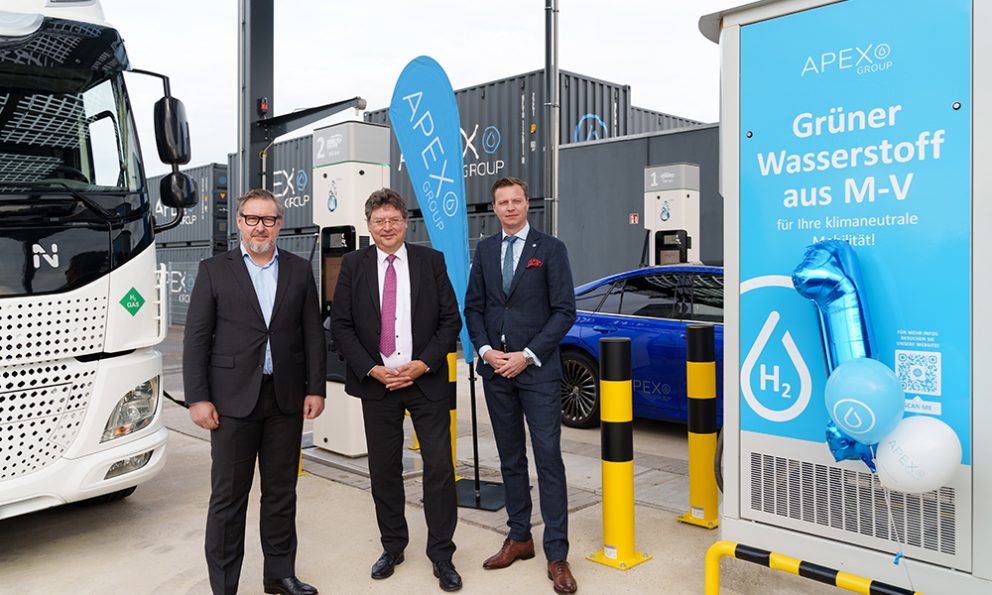 APEX Erste H2 Tankstelle für Schwerlastfahrzeuge in Mecklenburg